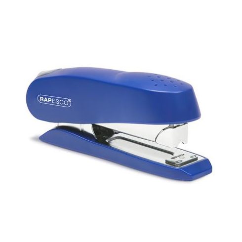 Tűzőgép, 24/6-8, 26/6-8, 50 lap, RAPESCO "Luna Half-Strip", kék