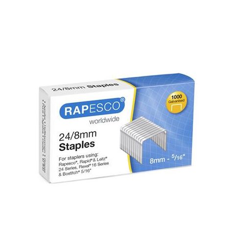 Tűzőkapocs, 24/8, horganyzott, RAPESCO