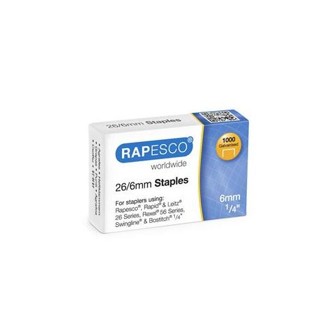 Tűzőkapocs, 26/6, horganyzott, RAPESCO