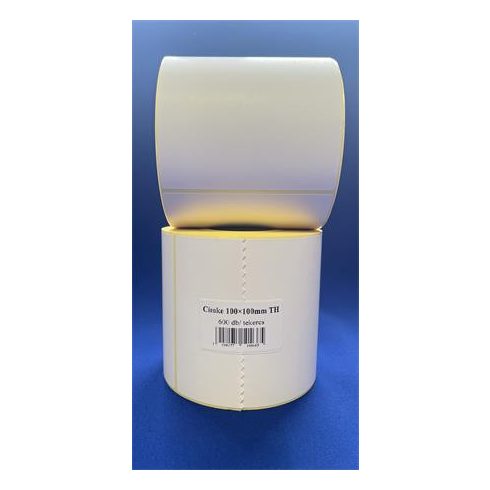 Etikett, thermo, 100x100 mm, 600 etikett/tekercs, fehér