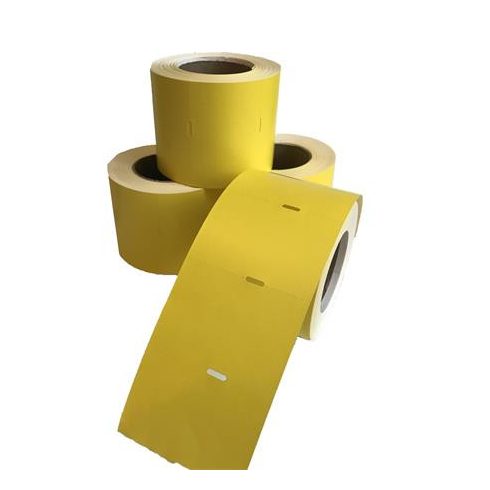 Polccímke, thermo, 38×55 mm, nem öntapadó, 600 db/tekercs, sárga