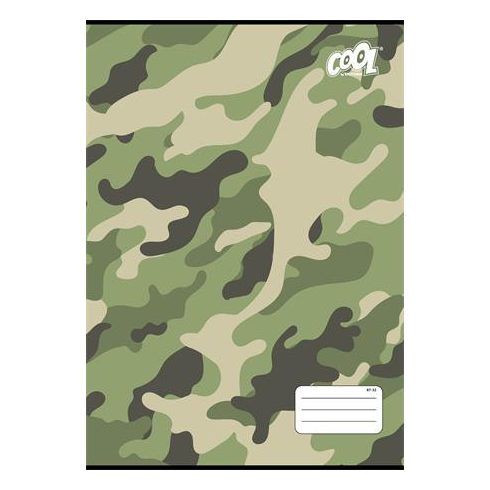 Füzet, tűzött, A4, kockás, 32 lap, COOL BY VICTORIA "Camouflage", "87-32"
