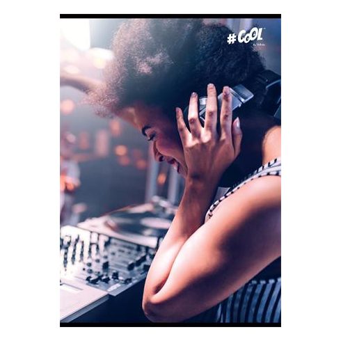 Füzet, tűzött, A5, vonalas, 96 lap, COOL BY VICTORIA, "DJ"