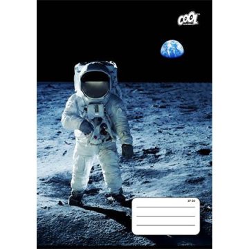   Füzet, tűzött, A5, kockás, 32 lap, COOL BY VICTORIA "Man on the Moon", "27-32"