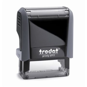   Bélyegző, TRODAT "Printy 4911", fekete ház, kék párnával
