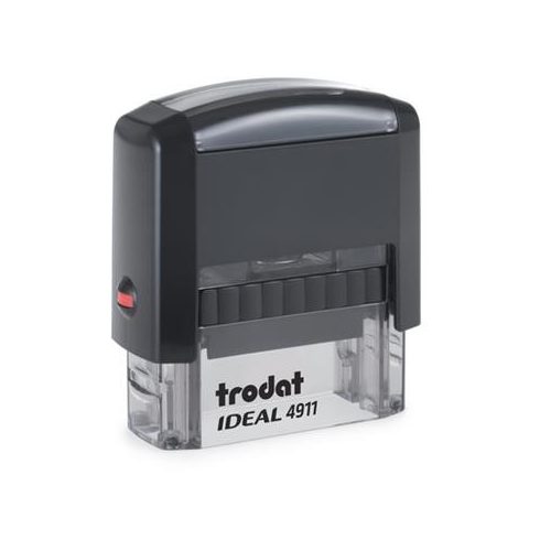 Bélyegző, TRODAT "Ideal 4911", fekete ház, fekete párnával