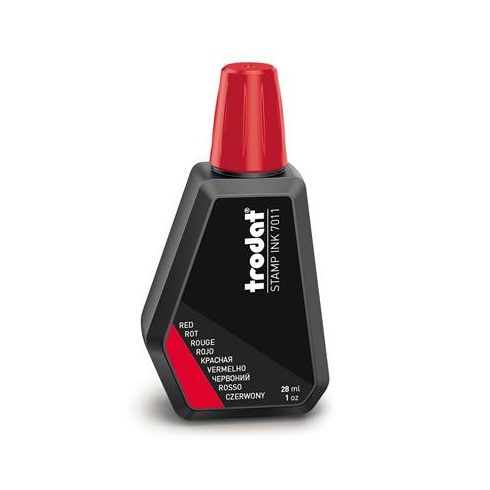 Bélyegzőfesték, 28 ml, TRODAT, piros