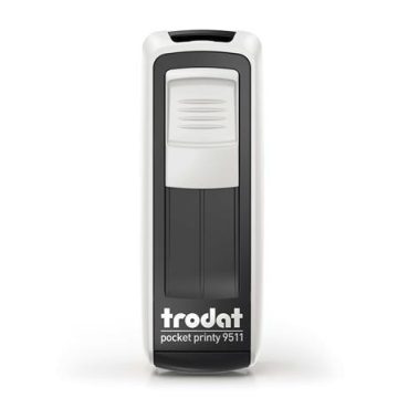   Bélyegző, TRODAT "Pocket Printy 9511", fehér ház, fekete párnával