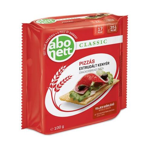 Extrudált kenyér, ABONETT, 100 g, pizzás