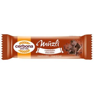 Müzliszelet, 20 g, CERBONA, csokoládés