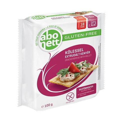 Extrudált kenyér, ABONETT, 100 g, köleses, gluténmentes