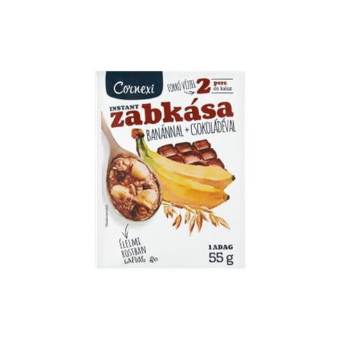 Zabkása, 55 g, CORNEXI, banán-csoki
