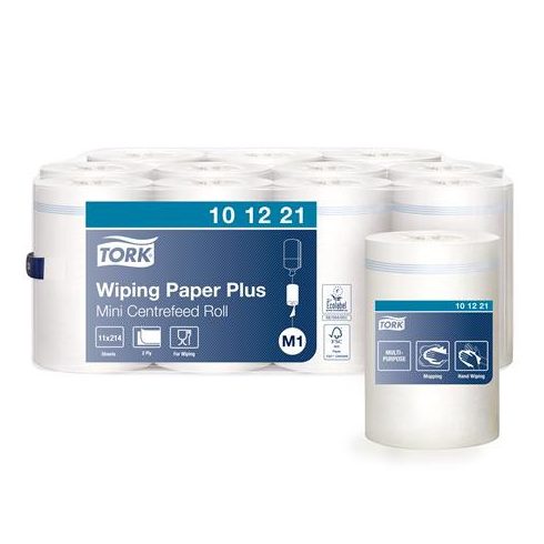 Törlőpapír, belsőmag-adagolás, M1 rendszer, 2 rétegű, Advanced, TORK "Plusz", fehér