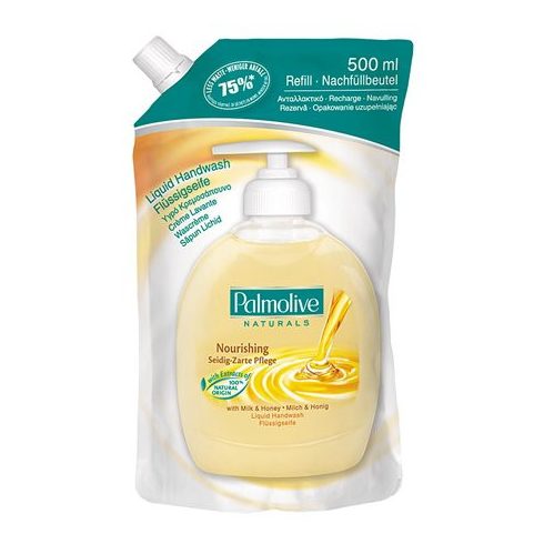 Folyékony szappan utántöltő, 0,5 l, PALMOLIVE Nourishing "Milk and Honey"