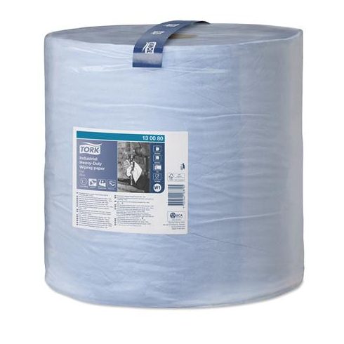 Törlőpapír, tekercses, 39 cm átmérő, W1 rendszer, 3 rétegű, TORK "Nagy teljesítményű", kék