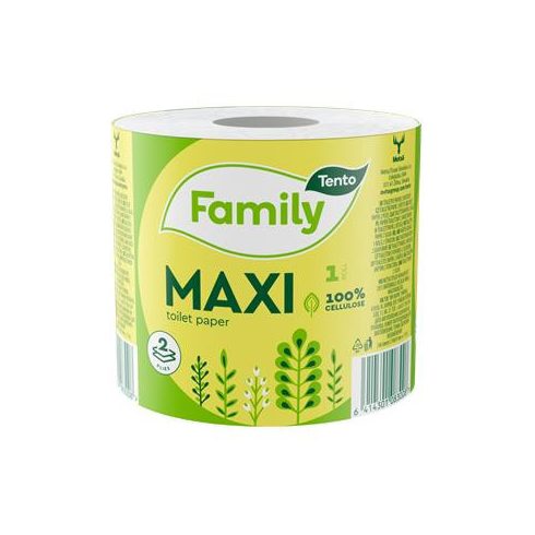 Toalettpapír, 2 rétegű, kistekercses, 64 tekercs, TENTO, "Family Maxi"