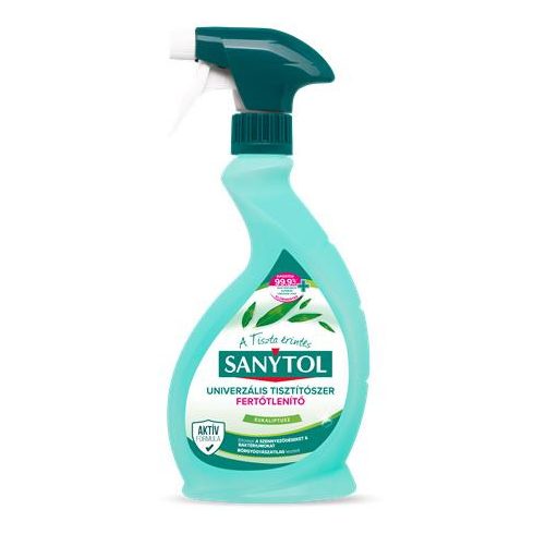 Általános tisztító- és fertőtlenítő spray, 500 ml, SANYTOL, eukaliptusz