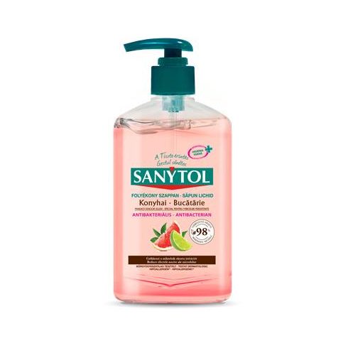 Antibakteriális folyékony szappan, 250 ml, SANYTOL "Konyhai"