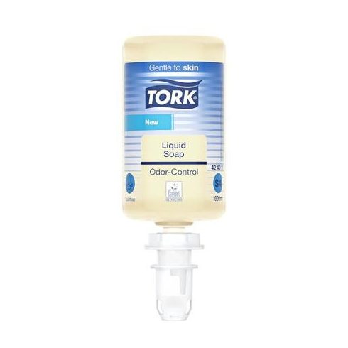 Folyékony szappan, 1 l, S4 rendszer, szagsemlegesítő, TORK "Odor-Control", átlátszó