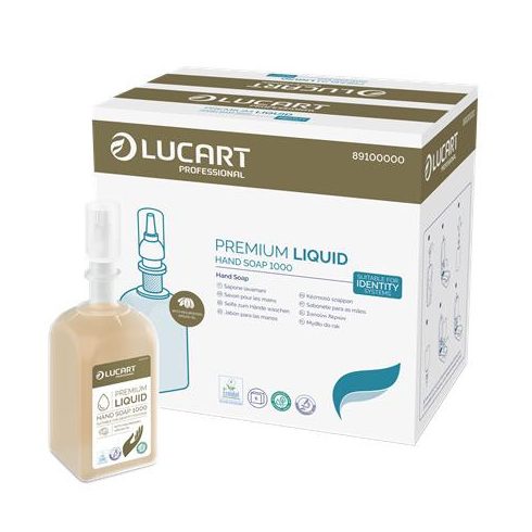Folyékony szappan, utántöltő, 1 liter, LUCART "IDENTITY Premium", meleg narancs