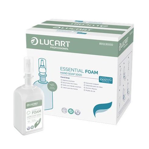 Habszappan, utántöltő, 1 liter, LUCART "IDENTITY Essential", fehér