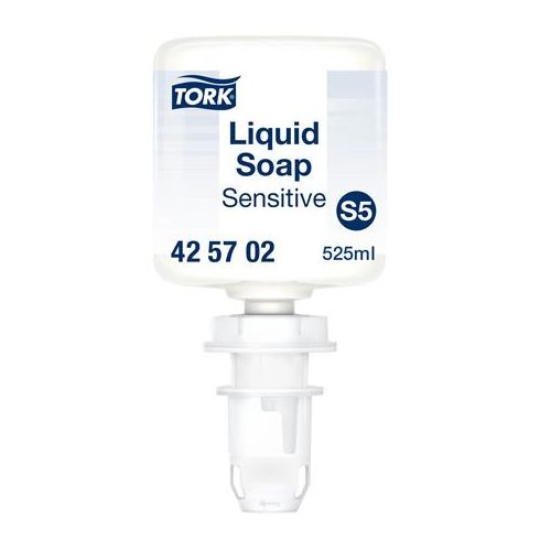 Folyékony szappan, 0,525 l, S5 rendszer, TORK "Mini", érzékeny bőrre, fehér