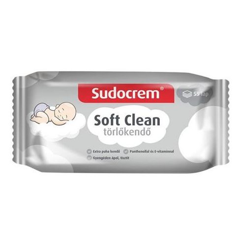 Törlőkendő, 55 lap, SUDOCREM "Soft Clean"