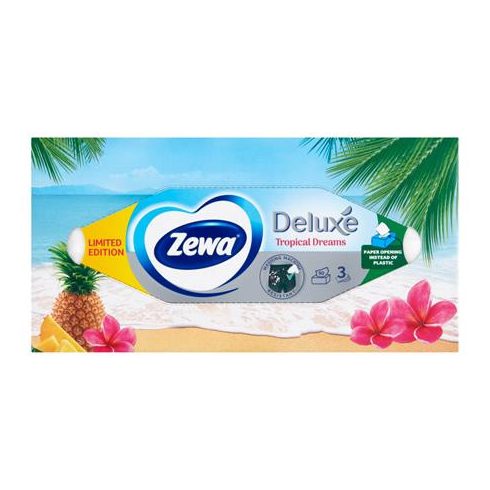 Kozmetikai kendő, 3 rétegű, 90 db, ZEWA "Family" illatmentes