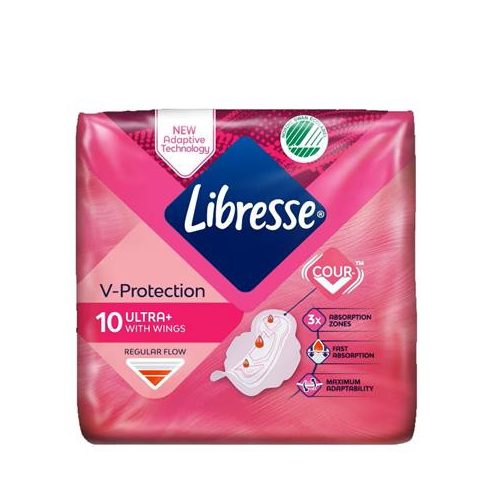 Egészségügyi betét, ultra normál, szárnyas, 10 db, LIBRESSE
