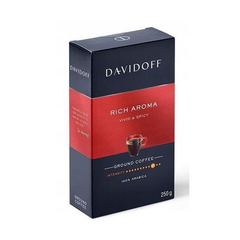Kávé, pörkölt, őrölt, 250 g, DAVIDOFF "Rich Aroma"