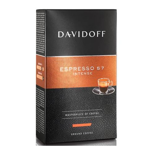 Kávé, pörkölt, őrölt, 250 g, DAVIDOFF "Espresso 57"