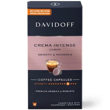   Kávékapszula, Nespresso® kompatibilis, 10 db, DAVIDOFF "Crema Intense Lungo"