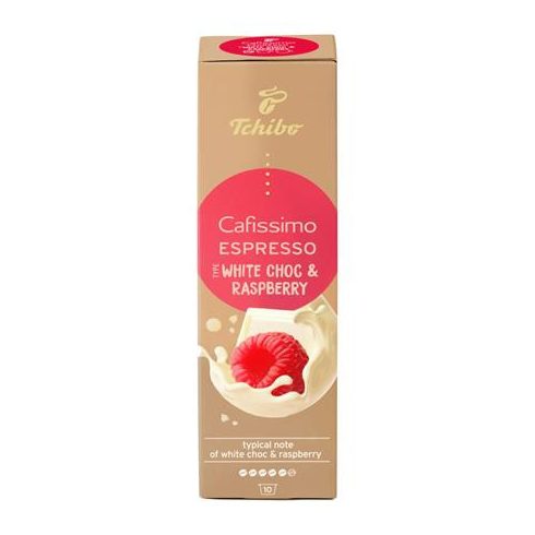 Kávékapszula, 10 db, TCHIBO "Cafissimo Espresso White Choc & Raspberry"