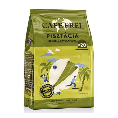 Kávékapszula, Nespresso® kompatibilis, 20 db, CAFE FREI, pisztácia