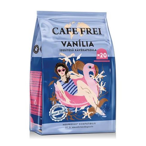 Kávékapszula, Nespresso® kompatibilis, 20 db, CAFE FREI, vanília