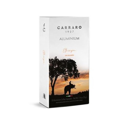 Kávékapszula, Nespresso® kompatibilis, 10 db, CARRARO "Ethiopia"