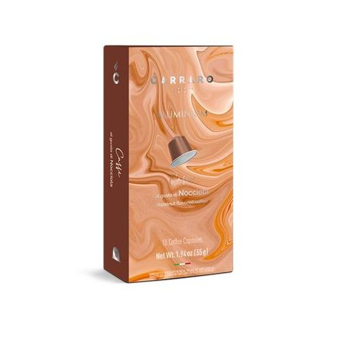 Kávékapszula, Nespresso® kompatibilis, 10 db, CARRARO, mogyoró
