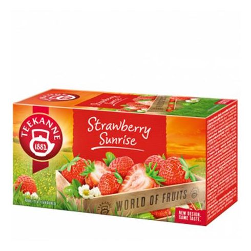 Gyümölcstea, 20x2,5 g, TEEKANNE "Strawberry Sunrise", eper