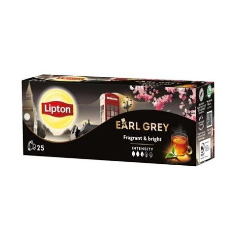 Fekete tea, 25x1,5 g, LIPTON "Earl grey"