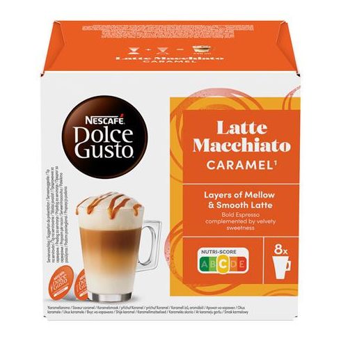 Kávékapszula, 8x2 db,  NESCAFÉ DOLCE GUSTO "Latte Macchiato", karamellás
