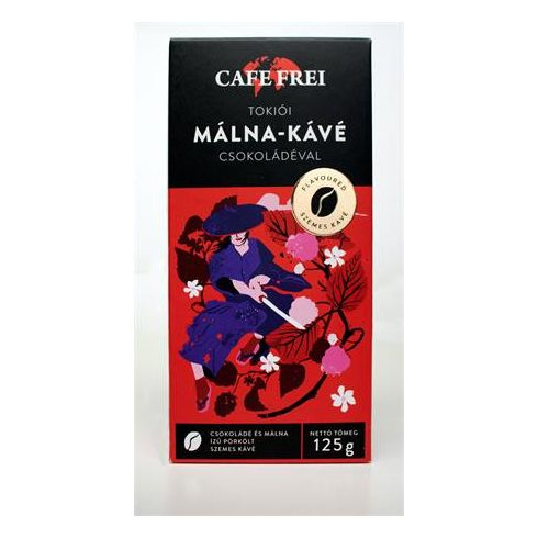 Kávé, pörkölt, szemes, 125 g, CAFE FREI "Tokiói csokoládés-málna"