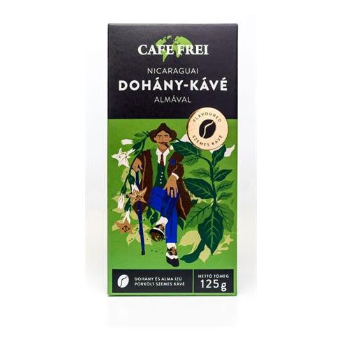 Kávé, pörkölt, szemes, 125 g, CAFE FREI "Nicaraguai dohány"