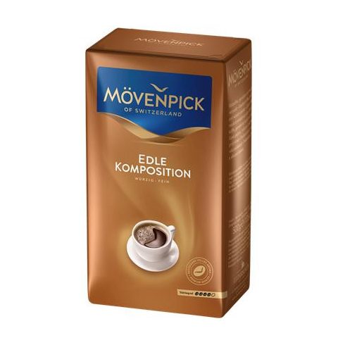 Kávé, pörkölt, őrölt, vákuumos csomagolásban, 500 g, MÖVENPICK "Edle Komposition"