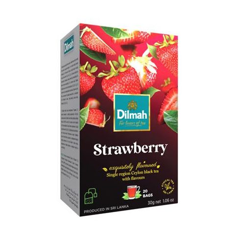 Fekete tea, 20x1,5g, DILMAH, eper