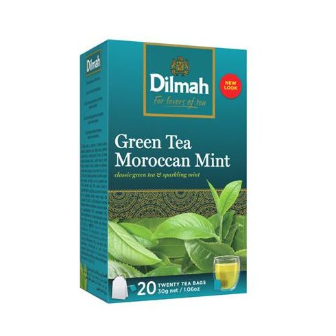 Zöld tea, 20x1,5g, DILMAH "Marokkói menta"