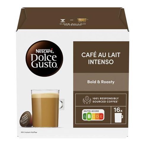 Kávékapszula, 16 db, NESCAFÉ DOLCE GUSTO "Café au Lait Intenso"
