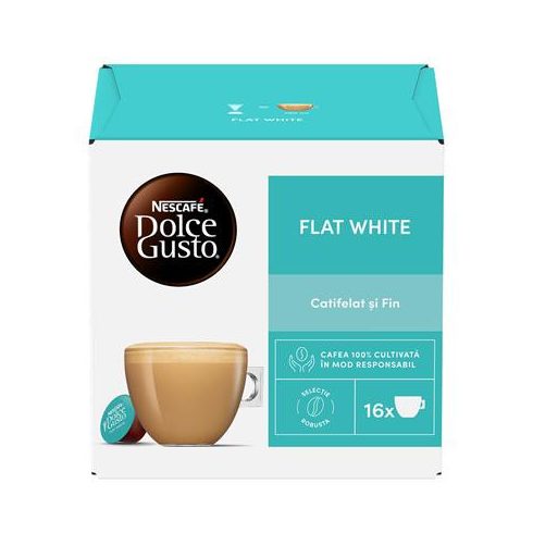 Kávékapszula, 16 db, NESCAFÉ DOLCE GUSTO "Flat White"