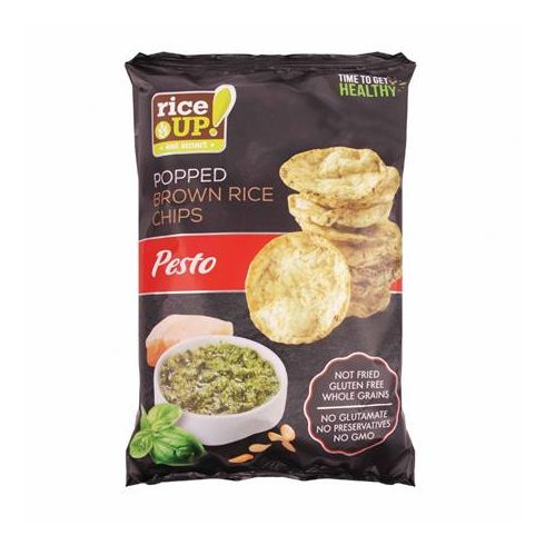 Barnarizs chips, 60 g, RICE UP, pesto