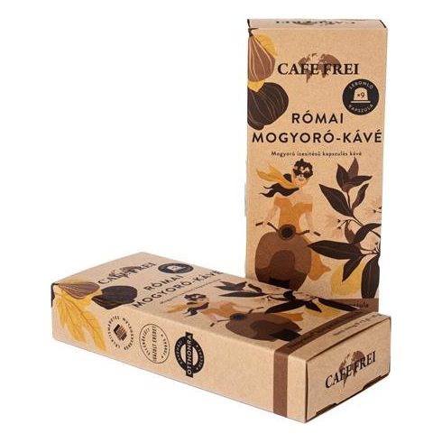 Kávékapszula, Nespresso® kompatibilis, 9 db, CAFE FREI "Római mogyoró"
