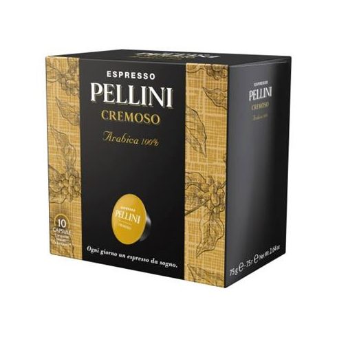 Kávékapszula, Dolce Gusto kompatibilis, 10 db, PELLINI, "Cremoso"